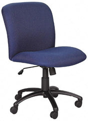 Safco - Mid Back Chair - 22-1/2" Wide x 20-3/4" Deep, Polyester Seat, Black - Americas Industrial Supply