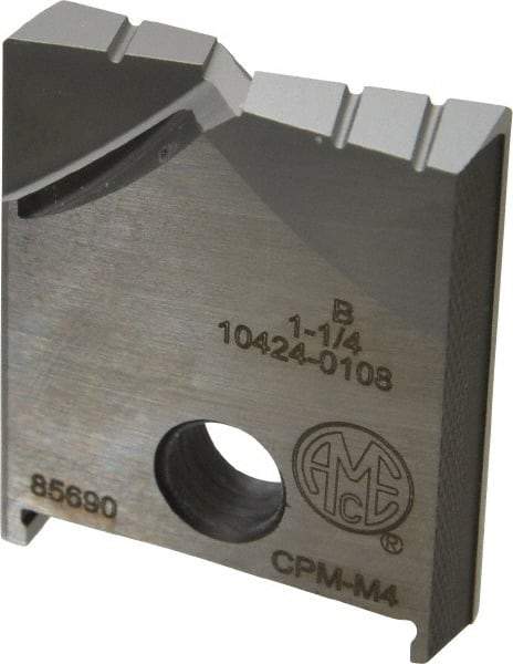 Allied Machine and Engineering - 1-1/4" Diam x 9/32" Thick, Seat Code B, Flat Bottom Spade Drill Insert - Uncoated Powdered Metal, Powdered Metal, Series B - Americas Industrial Supply