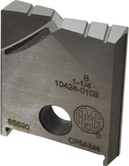 Allied Machine and Engineering - 1-1/4" Diam x 9/32" Thick, Seat Code B, Flat Bottom Spade Drill Insert - Uncoated Powdered Metal, Powdered Metal, Series B - Americas Industrial Supply