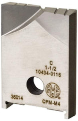 Allied Machine and Engineering - 3-3/16" Diam x 1/2" Thick, Seat Code F, Flat Bottom Spade Drill Insert - Uncoated Powdered Metal, Powdered Metal, Series F - Americas Industrial Supply