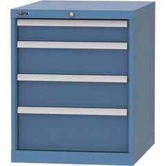 LISTA - 4 Drawer, 99 Compartment Red Steel Modular Storage Cabinet - Americas Industrial Supply