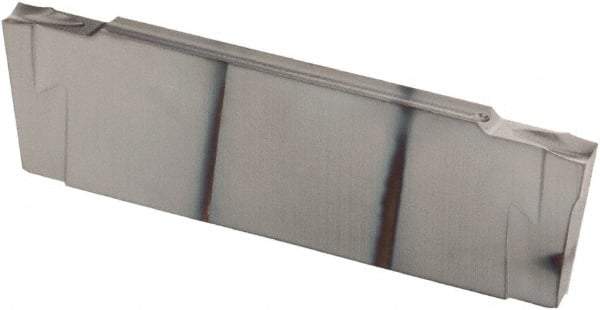 Iscar - DGR J IC308 Grade, 0.0591" Cutting Width, Carbide Cutoff Insert - 8° Right Hand Lead Angle, 0.002" Cnr Rad, TiCN Coated, Double End - Americas Industrial Supply