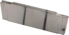 Iscar - DGR J IC308 Grade, 0.0591" Cutting Width, Carbide Cutoff Insert - 8° Right Hand Lead Angle, 0.002" Cnr Rad, TiCN Coated, Double End - Americas Industrial Supply