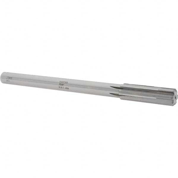 Made in USA - 0.7505" Carbide-Tipped 6 Flute Chucking Reamer - Americas Industrial Supply