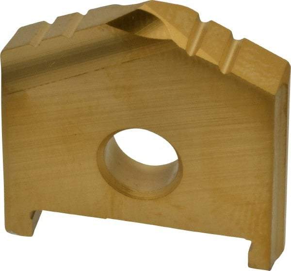 Allied Machine and Engineering - 31/32" Diam x 3/16" Thick, Seat Code A, 130° Included Angle Spade Drill Insert - TiN Coated, High Speed Steel, Series A - Americas Industrial Supply