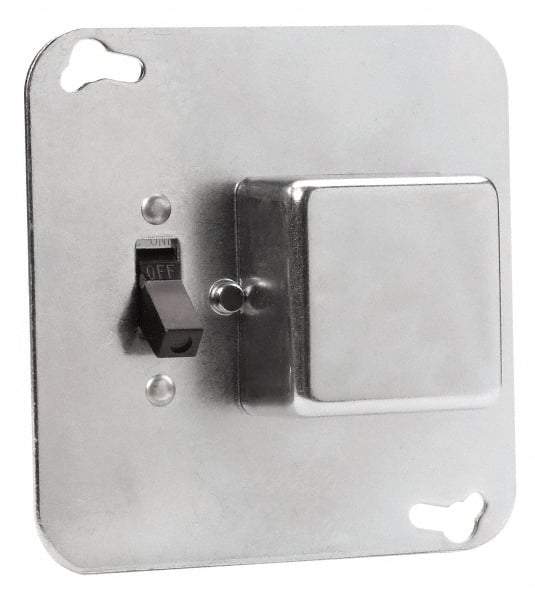 Cooper Bussmann - 125 VAC, Indicating Fuse Cover - For Use with 4 Inch Square Boxes, FUSTAT Plug Fuses and FUSTRON Plug Fuses - Americas Industrial Supply