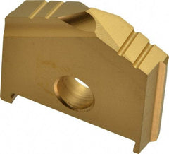 Allied Machine and Engineering - 1-5/16" Diam x 9/32" Thick, Seat Code B, 130° Included Angle Spade Drill Insert - TiN Coated, High Speed Steel, Series B - Americas Industrial Supply