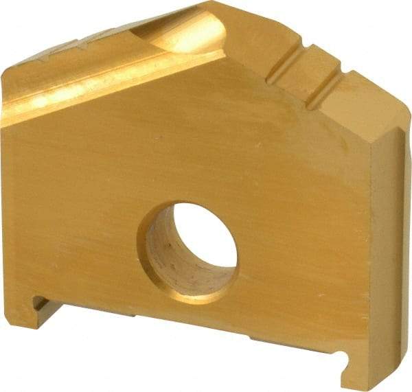 Allied Machine and Engineering - 1-11/32" Diam x 5/8" Thick, Seat Code B, 130° Included Angle Spade Drill Insert - TiN Coated, High Speed Steel, Series B - Americas Industrial Supply