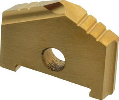 Allied Machine and Engineering - 1-9/16" Diam x 9/32" Thick, Seat Code B, 130° Included Angle Spade Drill Insert - TiN Coated, High Speed Steel, Series B - Americas Industrial Supply