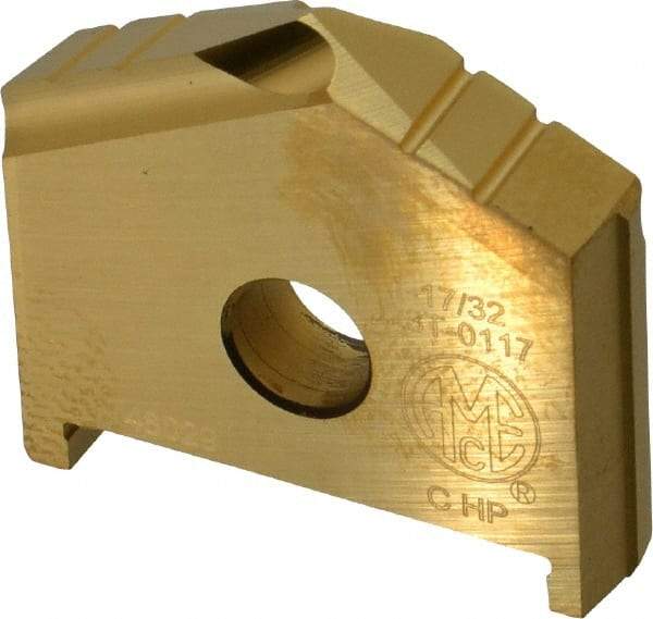 Allied Machine and Engineering - 1-17/32" Diam x 5/16" Thick, Seat Code C, 130° Included Angle Spade Drill Insert - TiN Coated, High Speed Steel, Series C - Americas Industrial Supply
