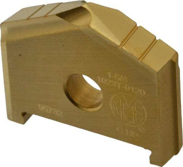 Allied Machine and Engineering - 1-5/8" Diam x 11/16" Thick, Seat Code C, 130° Included Angle Spade Drill Insert - TiN Coated, High Speed Steel, Series C - Americas Industrial Supply
