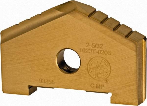 Allied Machine and Engineering - 2-5/32" Diam x 5/16" Thick, Seat Code C, 130° Included Angle Spade Drill Insert - TiN Coated, High Speed Steel, Series C - Americas Industrial Supply