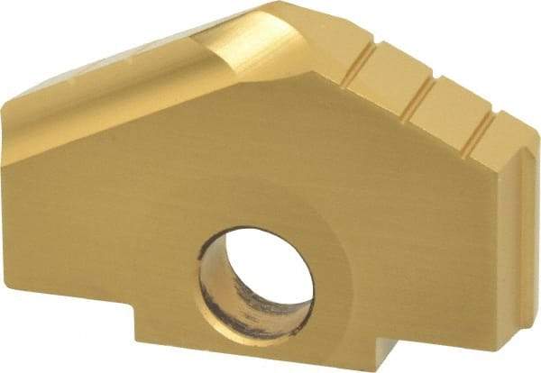 Allied Machine and Engineering - 2" Diam x 3/8" Thick, Seat Code D, 130° Included Angle Spade Drill Insert - TiN Coated, High Speed Steel, Series D - Americas Industrial Supply