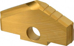 Allied Machine and Engineering - 2-3/8" Diam x 3/8" Thick, Seat Code D, 130° Included Angle Spade Drill Insert - TiN Coated, High Speed Steel, Series D - Americas Industrial Supply