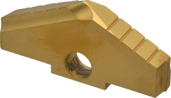 Allied Machine and Engineering - 2-3/4" Diam x 3/8" Thick, Seat Code D, 130° Included Angle Spade Drill Insert - TiN Coated, High Speed Steel, Series D - Americas Industrial Supply