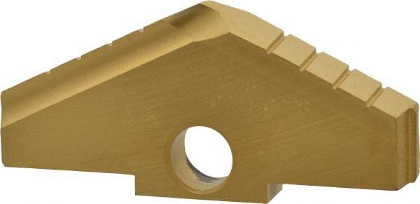 Allied Machine and Engineering - 2-7/8" Diam x 3/8" Thick, Seat Code D, 130° Included Angle Spade Drill Insert - TiN Coated, High Speed Steel, Series D - Americas Industrial Supply
