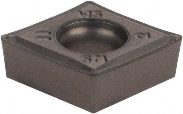 Iscar - CCMT432 SM Grade IC907 Carbide Turning Insert - 80° Diamond, 1/2" Inscr Circle, 3/16" Thick, 1/32" Corner Radius - Americas Industrial Supply