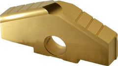 Allied Machine and Engineering - 3" Diam x 7/16" Thick, Seat Code E, 130° Included Angle Spade Drill Insert - TiN Coated, High Speed Steel, Series E - Americas Industrial Supply