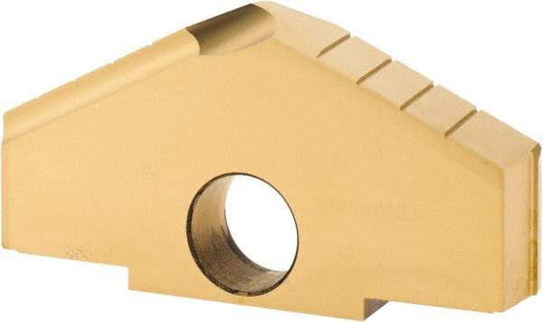 Allied Machine and Engineering - 4" Diam x 5/16" Thick, Seat Code G, 130° Included Angle Spade Drill Insert - TiN Coated, High Speed Steel, Series G - Americas Industrial Supply