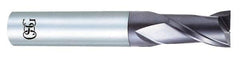OSG - 5/16", 13/16" LOC, 5/16" Shank Diam, 2-1/2" OAL, 2 Flute, Solid Carbide Square End Mill - Single End, Diamond Finish, Spiral Flute, 30° Helix, Centercutting, Right Hand Cut, Right Hand Flute, Series 7020 - Americas Industrial Supply