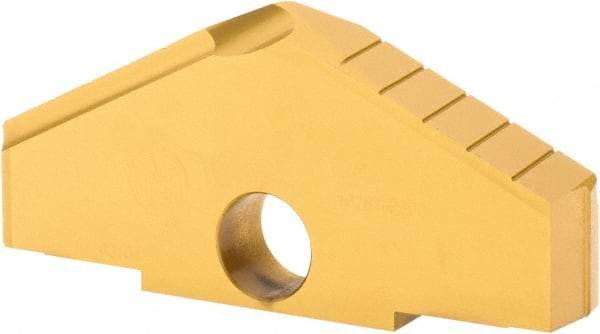 Allied Machine and Engineering - 5" Diam x 11/16" Thick, Seat Code H, 130° Included Angle Spade Drill Insert - TiN Coated, High Speed Steel, Series H - Americas Industrial Supply