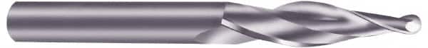 Onsrud - 1/4" Cutting Diam x 2" Length of Cut, 2 Flute, Upcut Spiral Router Bit - Uncoated, Right Hand Cut, Solid Carbide, 4" OAL x 1/2" Shank Diam, Ball End Taper - Americas Industrial Supply