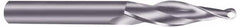 Onsrud - 1/4" Cutting Diam x 2" Length of Cut, 2 Flute, Upcut Spiral Router Bit - Uncoated, Right Hand Cut, Solid Carbide, 4" OAL x 1/2" Shank Diam, Ball End Taper - Americas Industrial Supply