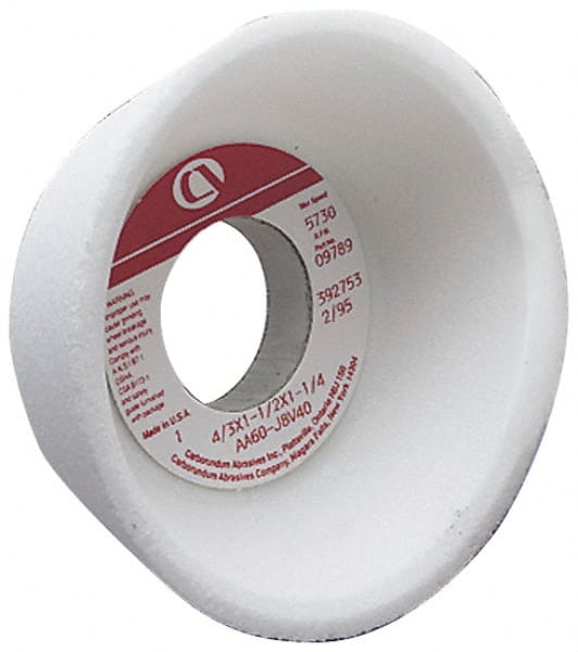 Grier Abrasives - 5 Inch Diameter x 1-1/4 Inch Hole x 1-3/4 Inch Thick, 80 Grit Tool and Cutter Grinding Wheel - Americas Industrial Supply