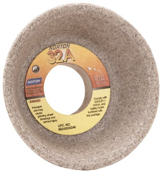 Grier Abrasives - 4 Inch Diameter x 1-1/4 Inch Hole x 1-1/2 Inch Thick, 80 Grit Tool and Cutter Grinding Wheel - Americas Industrial Supply