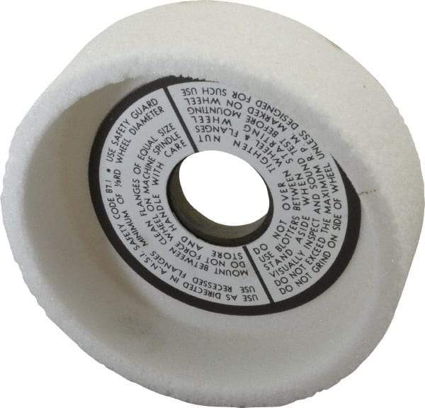 Grier Abrasives - 5" Diam, 1-1/4" Hole Size, 1-1/2" Overall Thickness, 46 Grit, Type 6 Tool & Cutter Grinding Wheel - Coarse Grade, Aluminum Oxide, I Hardness, Vitrified Bond, 4,966 RPM - Americas Industrial Supply