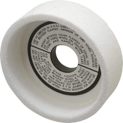 Grier Abrasives - 5" Diam, 1-1/4" Hole Size, 1-1/2" Overall Thickness, 60 Grit, Type 6 Tool & Cutter Grinding Wheel - Medium Grade, Aluminum Oxide, H Hardness, Vitrified Bond, 4,966 RPM - Americas Industrial Supply