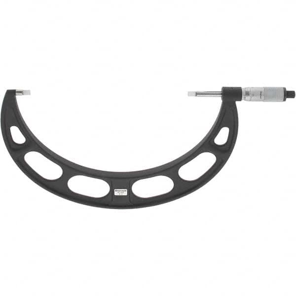 Starrett - 8" to 9" Mechanical Satin Chrome Coated Blade Micrometer - 0.001" Graduation, 0.76mm Blade Thickness, Speeder Thimble - Americas Industrial Supply