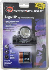 Streamlight - Impact Resistant, Water Resistant, Plastic Hands Free Flashlight - 62 Lumens, 1.75 hr Runtime, LED Bulb, Black Body, 2 Lithium Lithium Batteries Included - Americas Industrial Supply