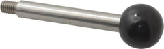 Gibraltar - M6x1 Stem, 0.78" Knob Diam, 0.32" Shaft Diam, Type A Gear Lever Arm with Ball Knob - 0.35" Thread Length, 2.7" Handle Length, Stainless Steel Shaft, Phenolic Knob - Americas Industrial Supply