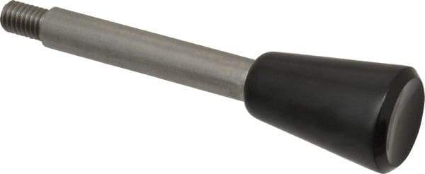 Gibraltar - 3/8-16 Stem, 1.18" Knob Diam, 3/8" Shaft Diam, Type C Gear Lever with Taper End - 0.59" Thread Length, 4.37" Handle Length, Stainless Steel Shaft, Phenolic Knob - Americas Industrial Supply