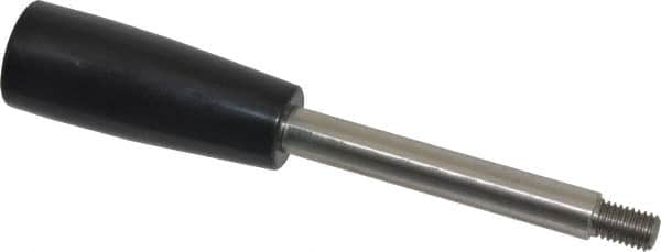 Gibraltar - M8x1.25 Stem, 0.83" Knob Diam, 0.39" Shaft Diam, Type E Gear Lever Arm with Cylindrical Knob - 0.43" Thread Length, 4.33" Handle Length, Stainless Steel Shaft, Phenolic Knob - Americas Industrial Supply