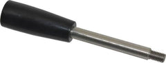 Gibraltar - M8x1.25 Stem, 0.83" Knob Diam, 0.39" Shaft Diam, Type E Gear Lever Arm with Cylindrical Knob - 0.43" Thread Length, 4.33" Handle Length, Stainless Steel Shaft, Phenolic Knob - Americas Industrial Supply