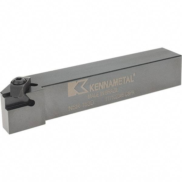 Kennametal - Right Hand Cut, 1" Shank Width x 1" Shank Height Indexable Threading Toolholder - 6" OAL, N.3R Insert Compatibility, NSR163D Toolholder, Series Top Notch - Americas Industrial Supply