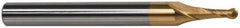 SGS - 5/8" Diam, 1-1/8" LOC, 2 Flute Solid Carbide Ball End Mill - TiN Finish, Single End, 5" OAL, 5/8" Shank Diam, Spiral Flute - Americas Industrial Supply