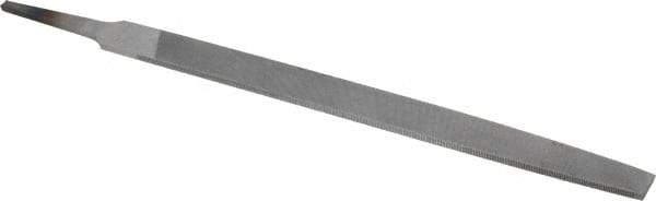 Nicholson - 8" Long, Second Cut, Mill American-Pattern File - Single Cut, 9/64" Overall Thickness, Tang - Americas Industrial Supply