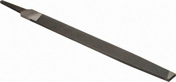 Nicholson - 8" Long, Smooth Cut, Mill American-Pattern File - Single Cut, 9/64" Overall Thickness, Tang - Americas Industrial Supply