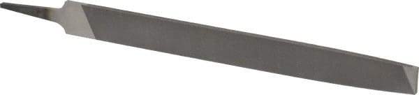 Nicholson - 12" Long, Smooth Cut, Mill American-Pattern File - Single Cut, 7/32" Overall Thickness, Tang - Americas Industrial Supply