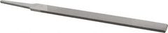 Nicholson - 6" Long, Smooth Cut, Flat American-Pattern File - Double Cut, 5/32" Overall Thickness, Tang - Americas Industrial Supply