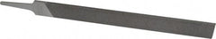 Nicholson - 12" Long, Second Cut, Flat American-Pattern File - Double Cut, 9/32" Overall Thickness, Tang - Americas Industrial Supply