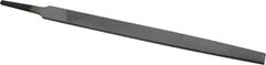 Nicholson - 8" Long, Smooth Cut, Flat American-Pattern File - Double Cut, 13/64" Overall Thickness, Tang - Americas Industrial Supply