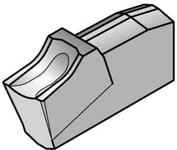 Kennametal - A2040 CR KC5025 Grade, 0.1575" Cutting Width, Carbide Cutoff Insert - 6° Left Hand Lead Angle, 0.0118" Cnr Rad, TiAlN Coated - Americas Industrial Supply