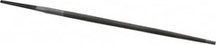 Nicholson - 6" Long, Smooth Cut, Round American-Pattern File - Single Cut, Tang - Americas Industrial Supply