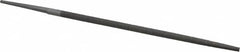 Nicholson - 8" Long, Smooth Cut, Round American-Pattern File - Single Cut, Tang - Americas Industrial Supply