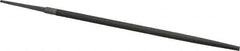 Nicholson - 10" Long, Second Cut, Round American-Pattern File - Single Cut, Tang - Americas Industrial Supply