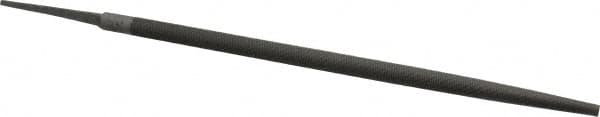 Nicholson - 12" Long, Second Cut, Round American-Pattern File - Single Cut, Tang - Americas Industrial Supply